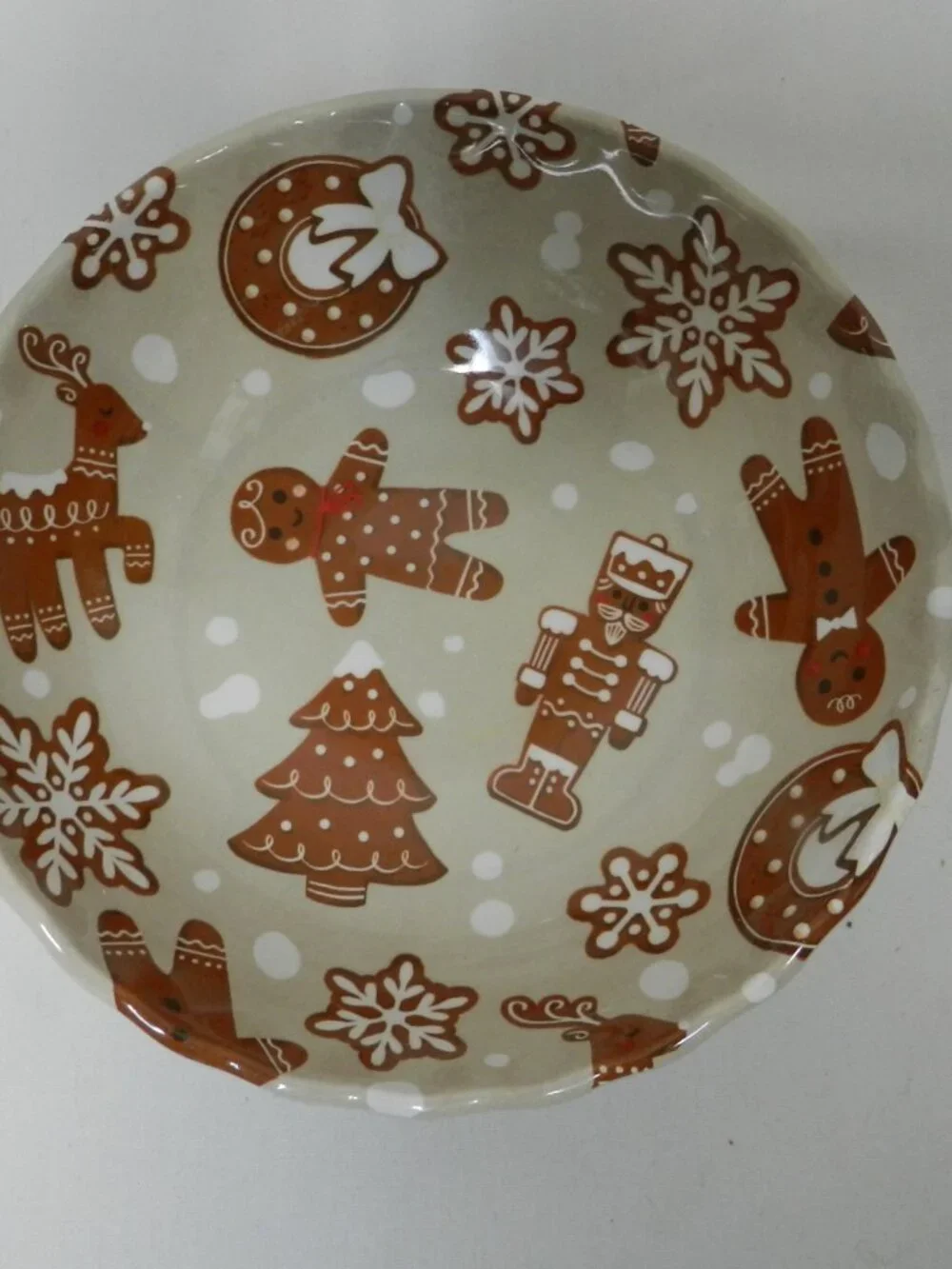Wondershop Christmas Gingerbread Cereal Bamboo Melamine bowl set 2 dish safe NEW